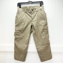 Duluth Trading Pants 6 Dry On The Fly Improved Capris Beige Cropped Hiking *Flaw - £19.97 GBP
