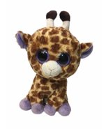 TY Beanie Boos SAFARI Giraffe Plush SOLID Purple Eyes 9&quot; inch Stuffed An... - $475.72 MXN