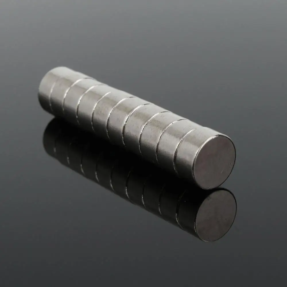 10Pcs 10x5mm N50 Super Strong Round Blocks Rare Earth Neodymium Fridge Magnets - £7.72 GBP