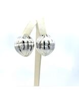 Tiffany &amp; Co Estate XL Puffed Clip-on Earrings Sterling Silver TIF737 - $386.10
