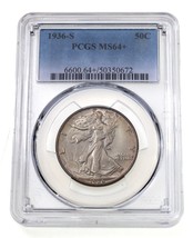 1936-S 50C Marche Liberty Demi Dollar PCGS MS64+ Superbe - $550.94