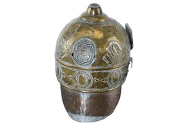 Antique Hussar/Fireman Brass helmet - £533.45 GBP