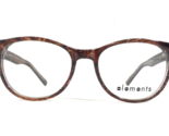 Elements Eyeglasses Frames EL-388 C1 Brown Clear Marble Round Cat Eye 51... - £40.47 GBP