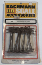 Ho Scale Bachman Telephone Poles Pack Of 12 Model Train Access New old S... - £6.99 GBP