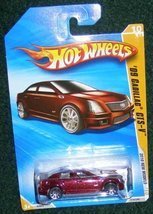 Hot Wheels 2010 New Models 10 Of 44 Burgundy Red &#39;09 Cadillac CTS-V By Hot Wheel - £21.53 GBP