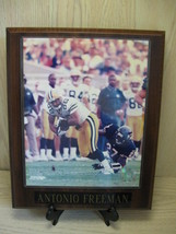 Green Bay Packer Antonio Freeman NFL Wood Frame Picture 2001 - £10.18 GBP