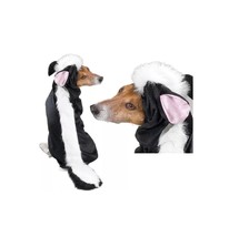 PUREPET Little Stinker Dog Halloween Costume Skunk Outfit Fuzzy Black White Stri - $28.40+