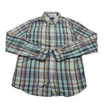 Aeropostale Shirt Mens M Green Plaid Long Sleeve Western Button Up - $18.69