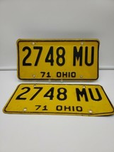 1971 License Plate Ohio Pair 2748 MU - £15.81 GBP