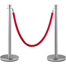 VEVOR Crowd Control Stanchion, Set of 2 Pieces Stanchion Set, Stanchion Set with - $142.46