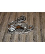 1984 Spoontiques, CMR548, Pewter Dragon Figurine, Swarvski Crystal - £35.39 GBP