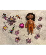 Mixed Lot DORA the Explorer 8&quot; Doll &amp; Friends Mini Christmas Ornaments +... - $466.08 MXN