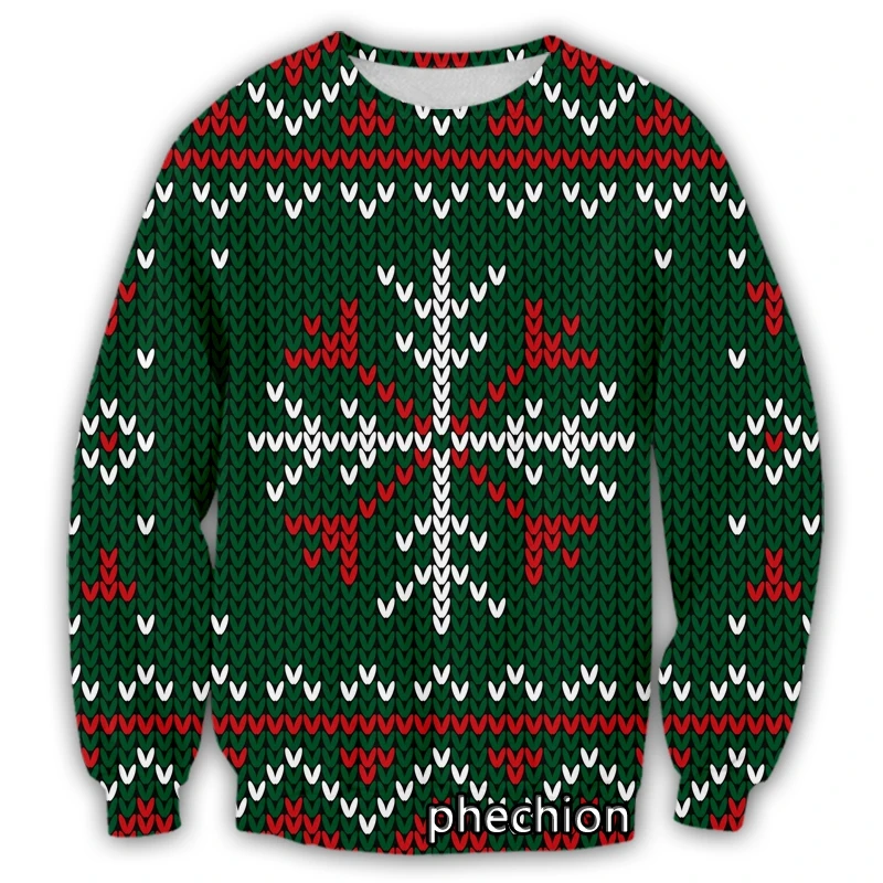 phechion New Men/Women 3D Printed Christmas Pattern Casual  Fashion Stre... - $132.53