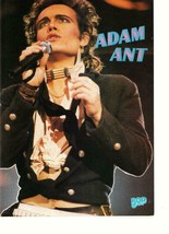 Adam Ant teen magazine pinup clipping Japan 1980&#39;s necklace Bop magazine - $3.50