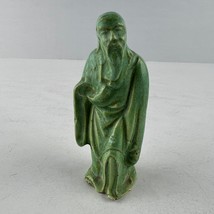 Asian Chinese Mud Old Man Vintage Antique Figurine 3.5&quot; - £14.78 GBP