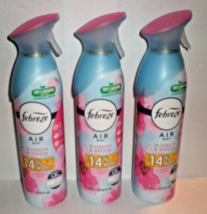 3 Febreze Air Blossom &amp; Breeze Allergen Controlled Mist Spray 10.14 Oz Each Can - £21.90 GBP