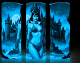 Glow in the Dark Vampirella Sexy Vampire at Draculas Castle Cup Mug Tumbler 20oz - £18.16 GBP