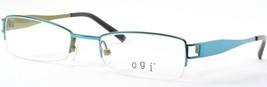 Ogi 3052 726 Turquoise Blue /GREEN Lime Eyeglasses Glasses Metal Frame 48-18-140 - $75.37