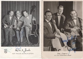 Die Capris German Old Orgel Music Band 2x Hand Signed Photo s - £7.08 GBP