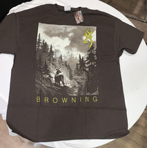 Mens NWT Browning Dreamscape deer T-Shirt Dark Chocolate Brown Sz XL - £7.97 GBP