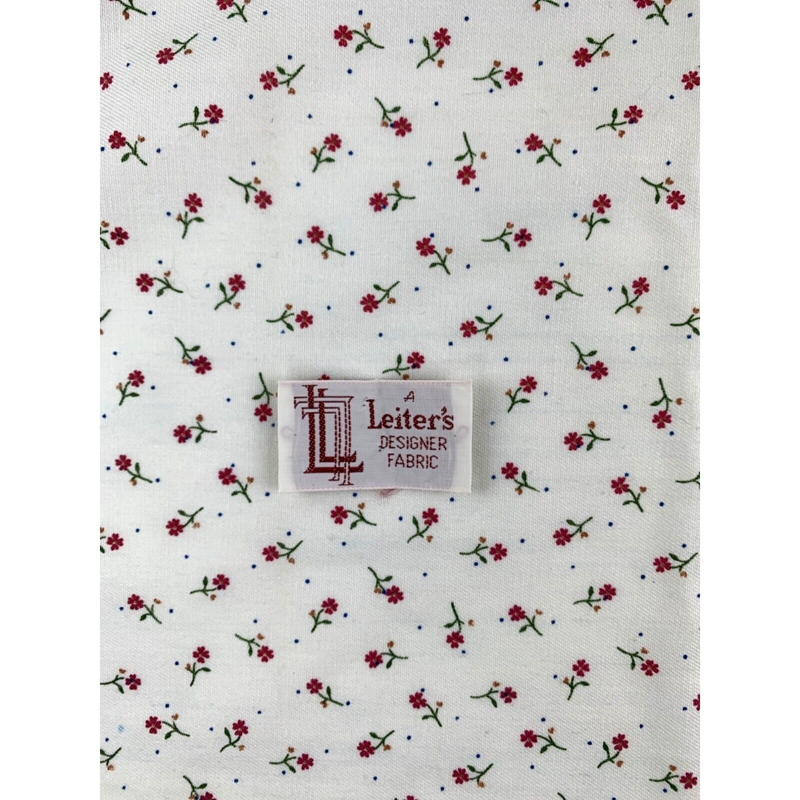 Primary image for Leiter's Designer Fabric Ditsy Floral Print 6 Yards Vintage 1970s Cotton Blend