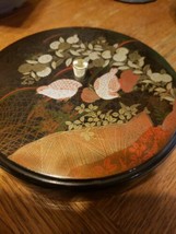 Otagiri Original Lacquer Ware Lidded Trinket Box Divided Sushi Dish Asian Birds - £13.47 GBP