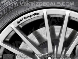 BMW Competition Logo Wheel Rim Decals Kit Stickers Premium Quality Alpin... - $14.00