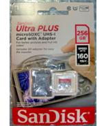 OPEN SanDisk Ultra Plus MicroSDXC UHS-I Memory Card w Adapter V10 256GB ... - $18.11