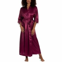 Linea Donatella Womens Lace-Trim L*MISSING BELT* long Charmeuse Satin Wr... - $213.77 MXN