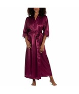 Linea Donatella Womens Lace-Trim L*MISSING BELT* long Charmeuse Satin Wr... - $11.23