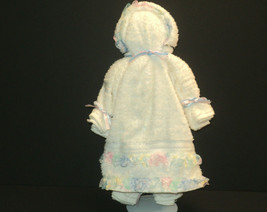 Vintage Handmade Doll Made of Hand Towels&amp; Washcloths Off-White Lace Accents 17&quot; - £22.89 GBP