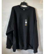 NEW Men’s 4XL Fleece Crew Sweatshirt Athletics Works Size 58-60 Black Co... - $436.59 MXN