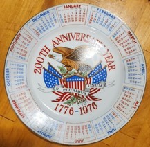 Vtg 200th Anniversary Year Calendar Plate 1776-1976 E Pluribus Unum Spencer Gift - £5.34 GBP