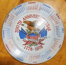 Vtg 200th Anniversary Year Calendar Plate 1776-1976 E Pluribus Unum Spen... - £5.10 GBP