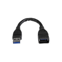 STARTECH.COM USB3EXT6INBK 6IN USB 3.0 EXTENSION CABLE USB MALE TO FEMALE... - £28.20 GBP