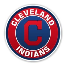 Cleveland Indians Round Decal / Sticker Die cut - £3.10 GBP+