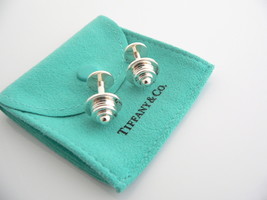 Tiffany &amp; Co Silver Picasso Tiered Round Cuff Link Cufflink Cuff Links G... - £312.07 GBP