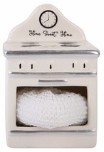 Home Sweet Home Vintage Stove Scrubby Holder White Mesh Sponge 5-inch Hi... - $16.79