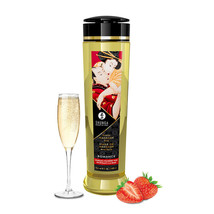 SHUNGA EROTIC MASSAGE OIL - ROMANCE SPARKLING STRAWBERRY WINE 8 oz - £17.22 GBP