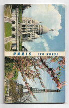 Vintage Postcard Booklet Paris Fold-Out Souvenir France - £16.28 GBP