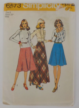 Vtg Simplicity Pattern #6573 Miss Bias Skirt 3 Lengths Sz 8 Waist 24&quot; Uncut 1974 - £6.95 GBP