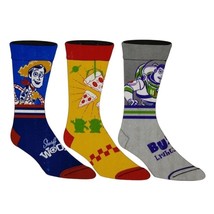 BioWorld Toy Story Pizza Planet 3 Pair Mens Crew Socks Size 10 - 13 Woody Buzz - £9.54 GBP