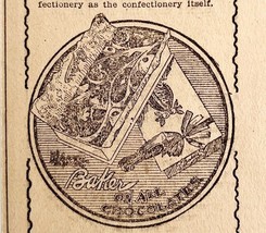 Winthrop Baker Chocolate Bon Bons Advertisement 1899 Victorian Boston Ma... - $24.99