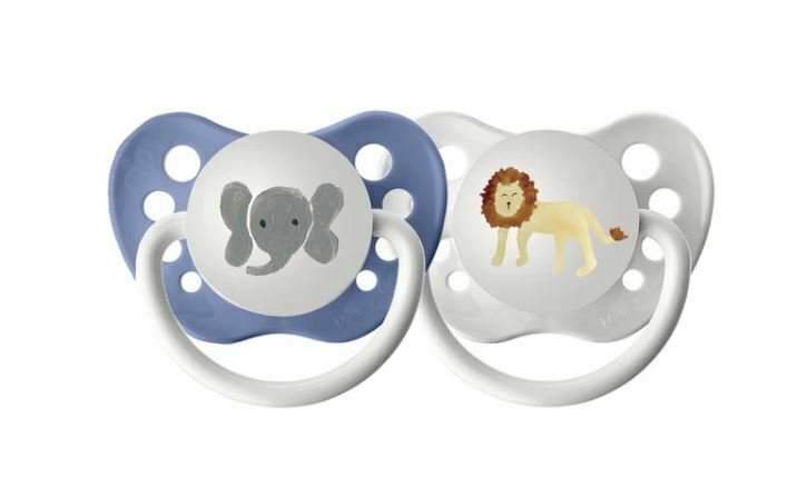 Primary image for Ulubulu Elephant & Lion Pacifier Set - Unisex - 0-18 months - Jungle Baby Gift