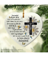 Jesus Cross Heart Ornament, Christmas Gifts, Christian Christmas Decor - $16.99