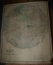 c1950 VINTAGE BUFFALO NY BOY SCOUTS of AMERICA MAP BSA CIVIC MERIT BADGE  - £28.27 GBP