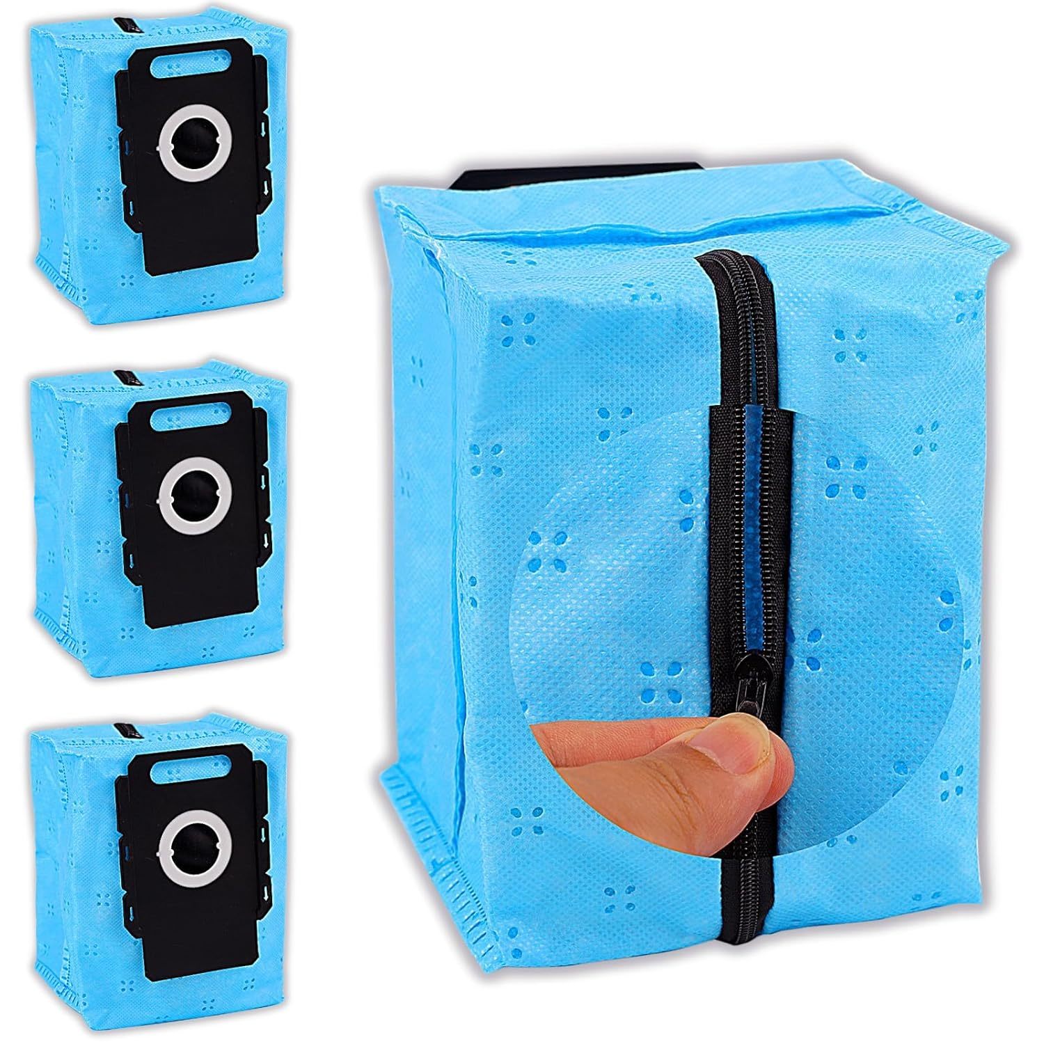 4 Pack Reusable Vacuum Cleaner Bags For Roomba,Compatible With All Irobot Roomba