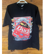 Vintage 90s Bill Elliott NASCAR Budweiser Anheuser Busch Cal Cru T-Shirt... - $479.19 MXN