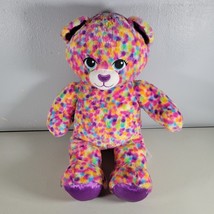 Build a Bear Buddies Rainbow Confetti Talking Bear with BAB Logo Press Paw - £11.95 GBP