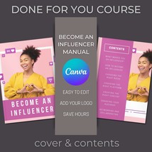 Become an Influencer on Social Media Training Course Manual Tutorial Class Canva - £4.06 GBP